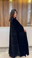 عبايه مخمل شيفون خلف