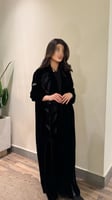 عبايه مخمل تطريز شك خرز ودردوزي