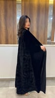 عبايه مخمل شيفون خلف