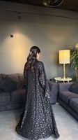 عبايه شيفون منقطه اسود