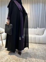 عبايه نوره بليزر داخلي مع عبايه (طقم)