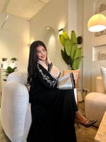 عباية غرام تطريز اكمام مع تفته