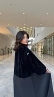 عبايه مخمل مع شمواه شك