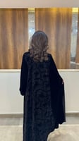 عبايه مخمل شيفون خلف