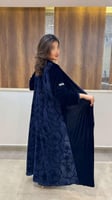 عبايه مخمل شيفون خلف