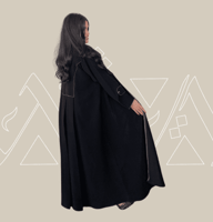 عباية كريب قصه كلوش ياقه من الامام