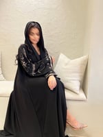 عباية جوان قماش ملكي تطريز اكمام