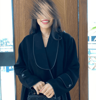 عباية كريب قصه كلوش ياقه من الامام