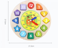 ساعة خشبية لتعليم الأوقات و الأرقام