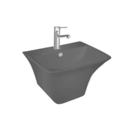 مغسلة سيراميك تعليق رمادي مربع