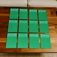 كروت توزيعات خشبية خضراء – 12 قطعة