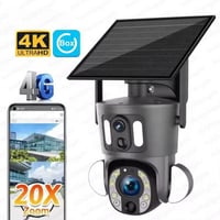 كاميرا بالطاقة الشمسية 20x زوم مع شريحة بيانات