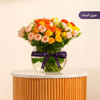 معزوفة: الأوتار مع باقة ورد فاخرة