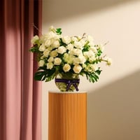 مزهرية زهور حديقة النور