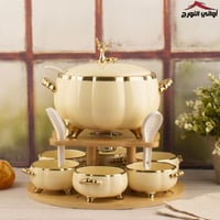 طقم شوربة ريفال بيج بقاعدة خشب