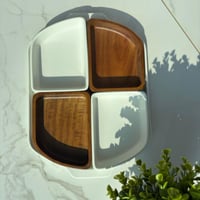 طقم صحون مكسرات بصينية سيراميك