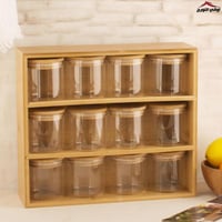 طقم منظم علب بهارات بامبو