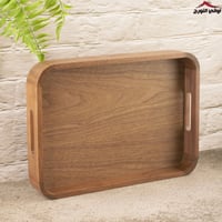 صينية تقديم خشب فاخر عريض