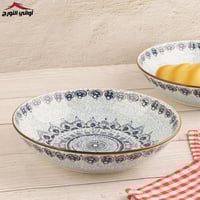 صحن غزير ازرق مزخرف