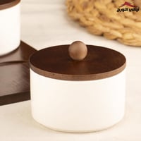 صحون مكسرات الجودي ثلاثي أبيض