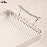 طقم صحون مكسرات سداسي بستاند فضي