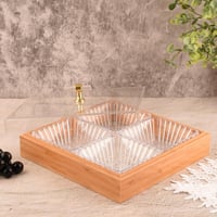 صحون مكسرات رباعي بغطاء اكريلك