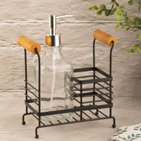 ستاند وحامل علبة صابون أسود