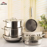 طقم قدور 9 قطع ماركة UAKEEN أسود