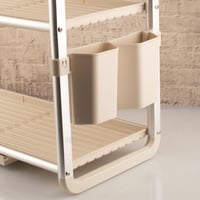 سلة صحون المنيوم سطح بلاستيك بيج 3 دور