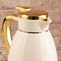 طقم ترامس زهوة لؤلؤي ذهبي