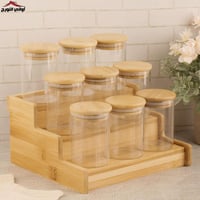 طقم بهارات بستاند بامبو 9 علب