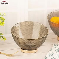 صحن ضيافة وفواكه ندى بقاعدة ذهبي