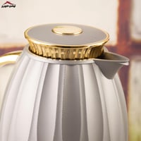 طقم ترامس اناقه رمادي غامق مذهب