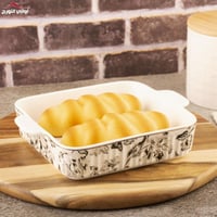 صينية فرن سيراميك مربع اسود