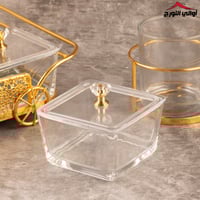 طقم تقديم شكل عربة ذهبي