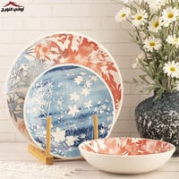 طقم سفرة 18 قطعة أزرق