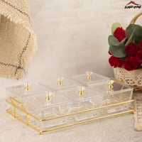 طقم مكسرات سداسي بستاند مذهب