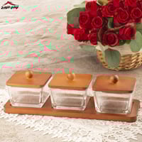 طقم مكسرات ثلاثي ميعاد مخطط