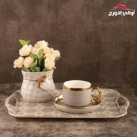 صينية للتقديم مستطيل رمادي