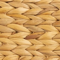 سلة خوص بيد خشبي