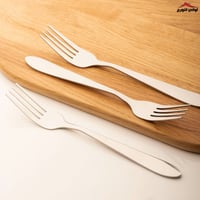 طقم شوك ستانلس استيل فضي