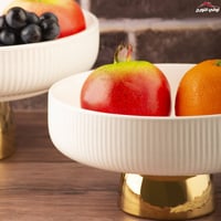 سلة حلويات او فواكه بقاعدة ذهبي