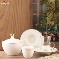 طقم بيالات وفناجين اريج أبيض