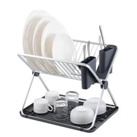 سلة صحون المنيوم دورين اسود سلفر مطفي