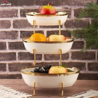 طقم صحون فواكه ثلاثي