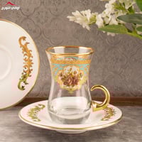 طقم بيالات تركي كرستال 18 قطعة