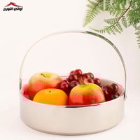 صحن حلويات تارا فضي بيد