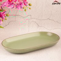 صحن بيضاوي مضلع ملون سدني أخضر