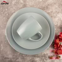 طقم عشاء روز 16 قطعة أزرق فاتح