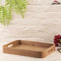 صينية تقديم خشب فاخر عريض